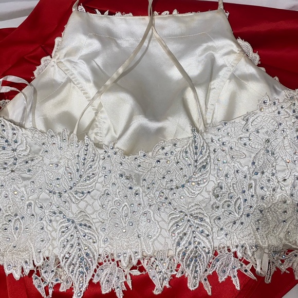 Dave & Johnny Formal 2-Piece Red & White Dress Sz 7/8 - Picture 9 of 16